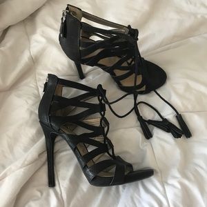 Lace up stilettos